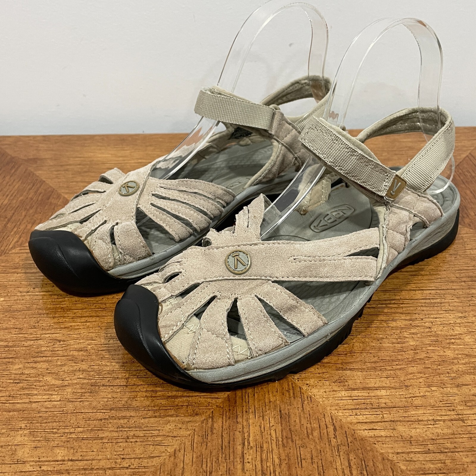 Keen Rose sandalo donna 9 marrone sintetico punta con cinturino paraurti scarpe da trekking outdoor