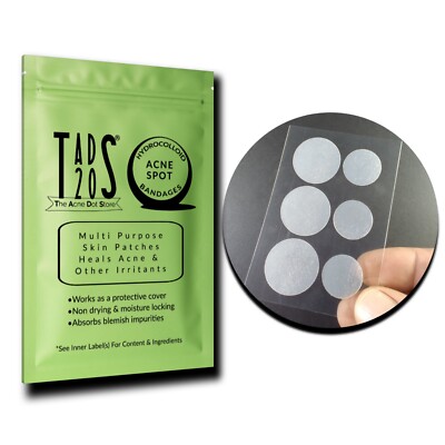 EXTRA LARGE/JUMBO Acne Dot Pimple Patches, 1 inch, 3/4 inch Spot Bandages