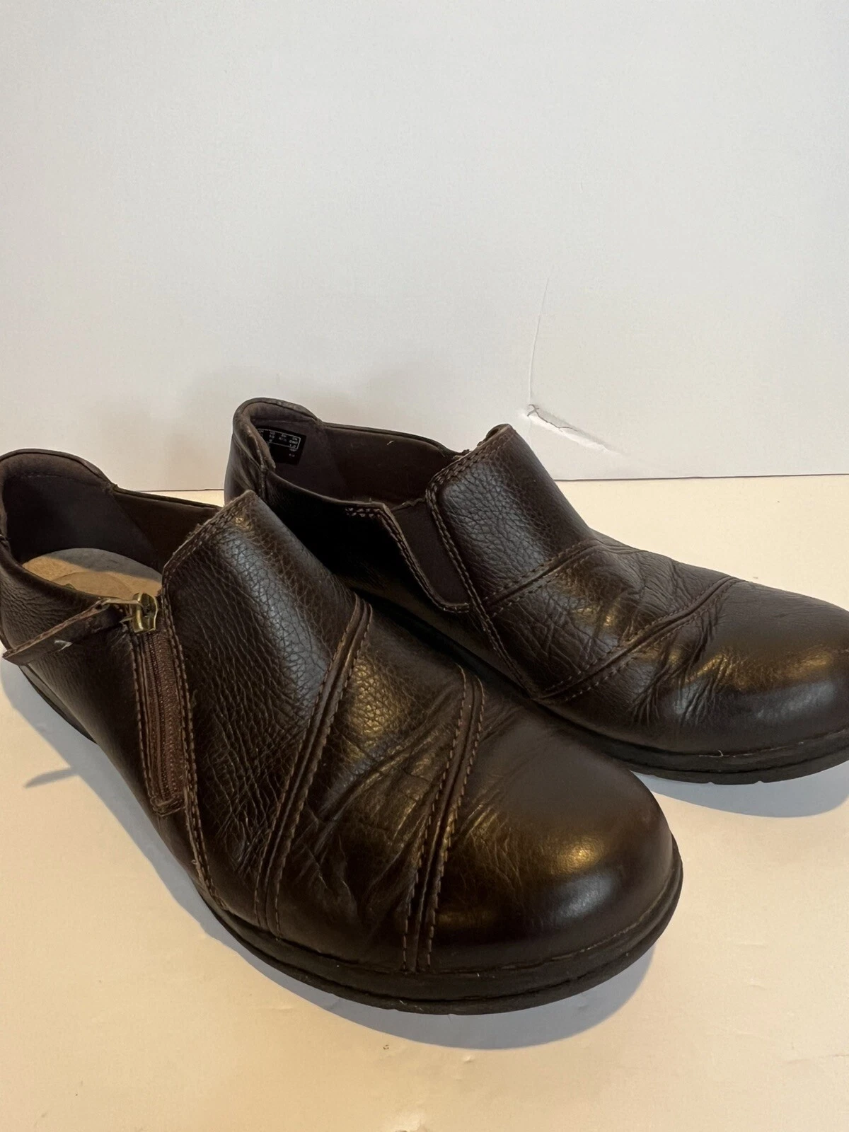 Mocassino Clarks Comfort Collection Cheyn Clay pelle marrone donna 10 *LEGGI*