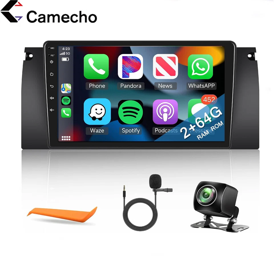 Carplay Für BMW 5er E39 X5 E53 M5 Android 15 Autoradio GPS NAV Bluetooth RDS USB