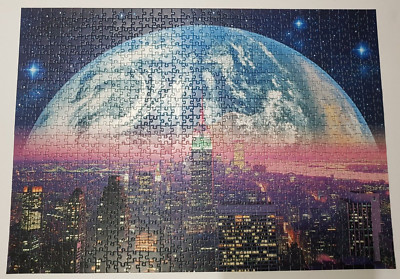 Puzzle ohne OVP 1000 Teile City im Mondschein Stadt bei Vollmond