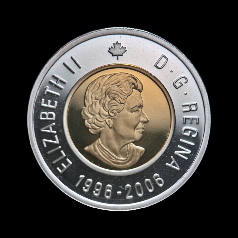 CANADA. 2006, 2 Dollars, Silver QEII, Polar Bear Anniversary, Gilt