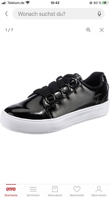 Inselhauptstadt »Crinkel Lack Sneaker Mit Ösen-lace-detail« Sneaker Neu
