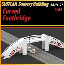 Slotcar Scenery Building 1:64 Scale Curved Footbridge Afx,Tyco