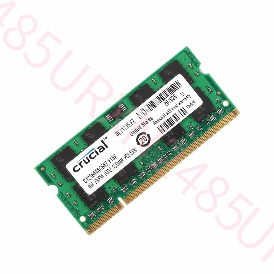 4GB 2GB DDR2 PC2-5300S 667 SODIMM 200Pin Laptop Notebook RAM For Crucial Lot UK - Image 4 of 4