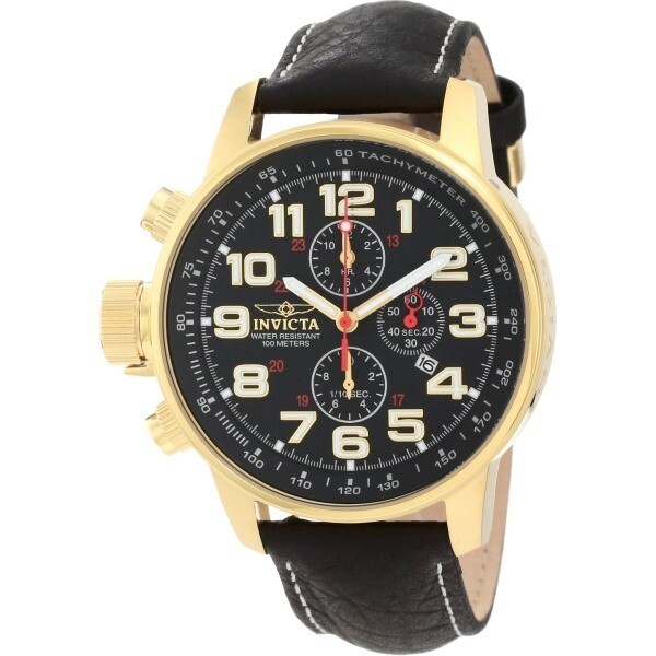 BRAND NEW INVICTA MENS GOLD TONE CHRONOGRAPH BLACK DIAL  display picture 1