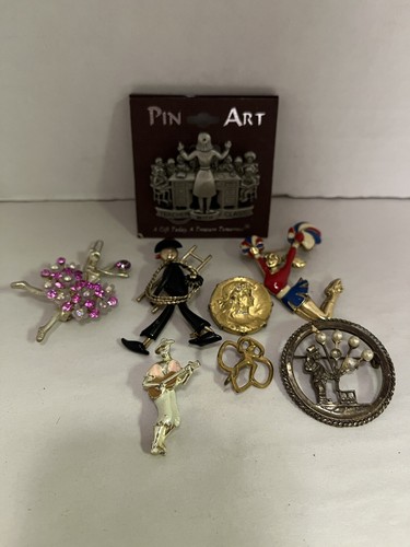 Vintage brooch lot people figures Bergdorf Goodman and more