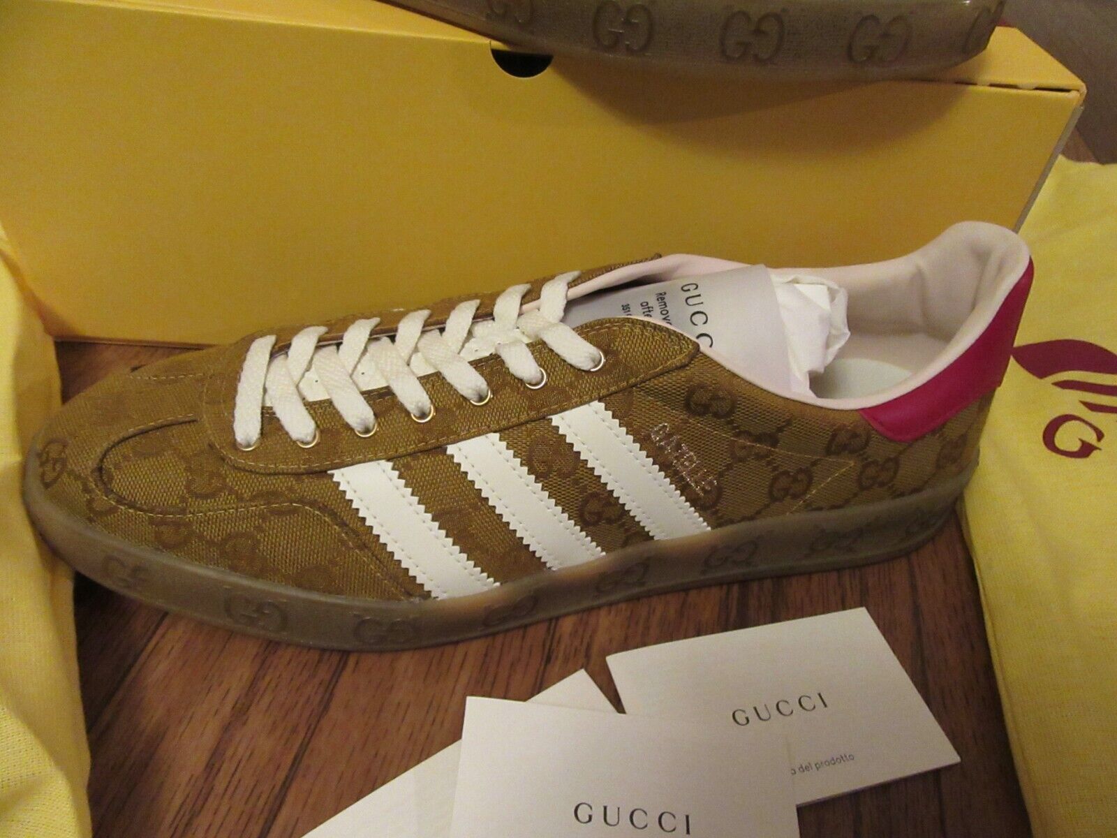 Adidas Gazelle Gucci Mesa White Red - HQ7086 – Izicop