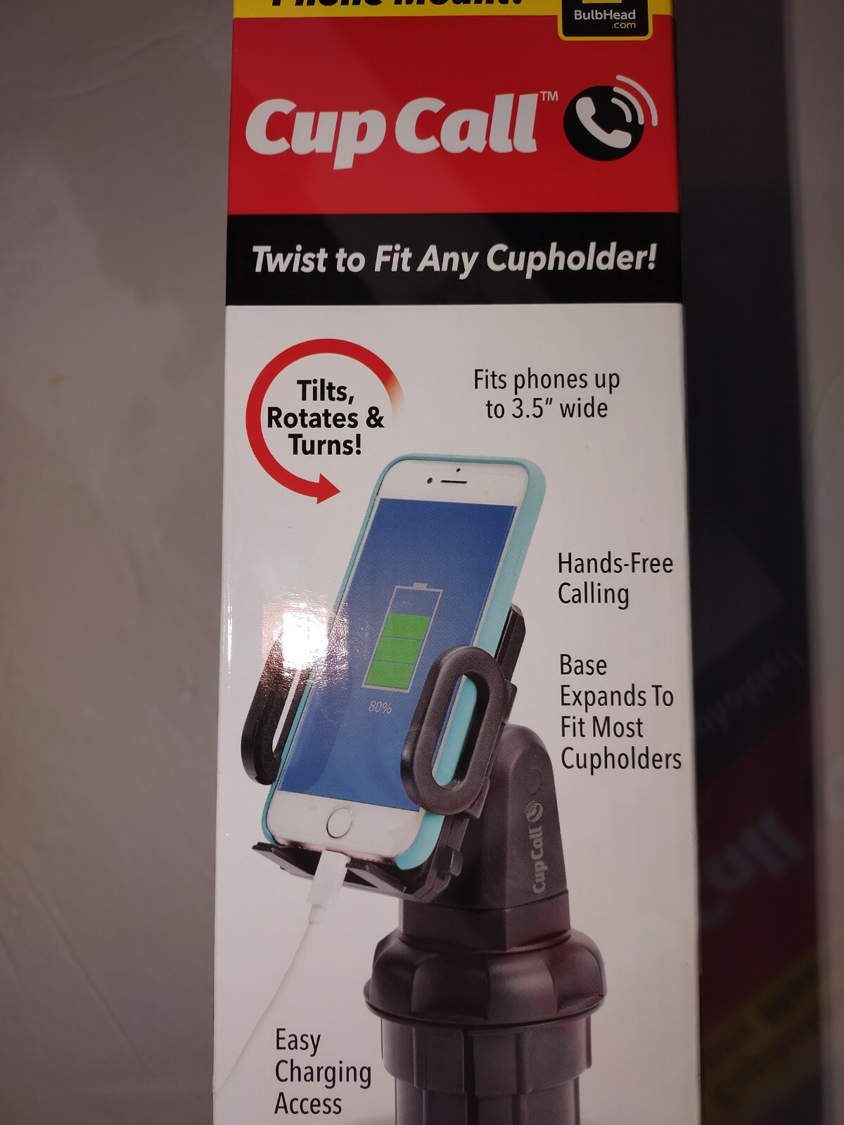 BulbHead Cup Call Hands Free Vehicle Cell Phone Mount 97298143663 eBay