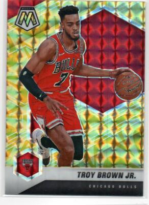 2020-21 Panini Mosaic REACTIVE YELLOW #11 Troy Brown CHICAGO BULLS parallel 42