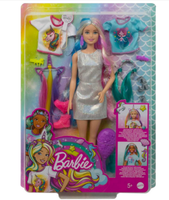 Barbie-Puppe, Einhorn-Barbie-Puppe Mit Meerjungfrauenhaar Und Einhorn-HaarkröNc