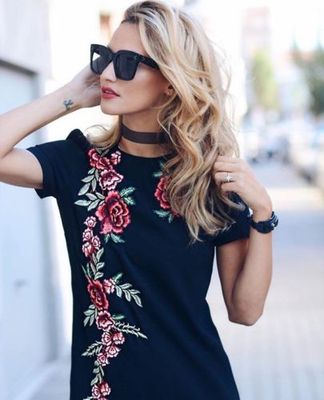 ZARA BLACK EMBROIDERED MIDI DRESS BLACK Ref. 7668/778 SIZE S | eBay