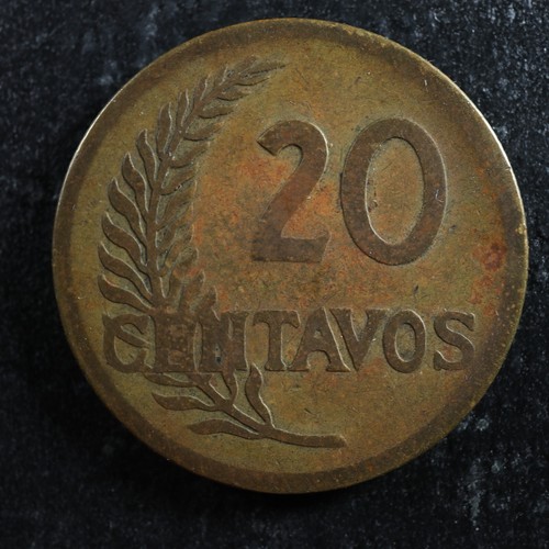 20 centavos 1942 Peru KM#221.1 Brass Pérou - 第 2/2 張圖片