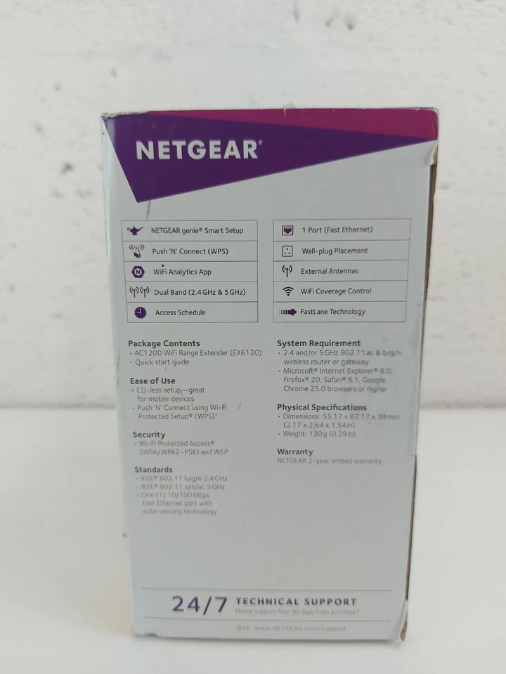 NETGEAR EX6120 AC1200 WiFi Range Extender Dual Band - Image 4 of 4