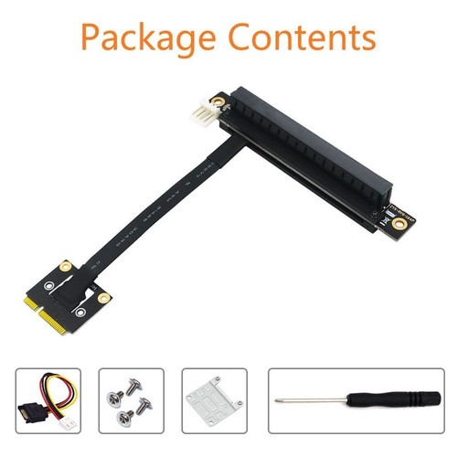 270° PCIe mPcie to PCI-E 1X 4X 8X 16X Adapter Cable Riser Extension 4P Power - 第 2/10 張圖片