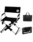 YTZ Outdoor Pico Arm Chair, Folding Director's Chair with Carry Bag Black
