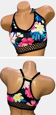 Victoria  s Secret PINK Lightly Lined Sports Bra Floral Mesh Medium