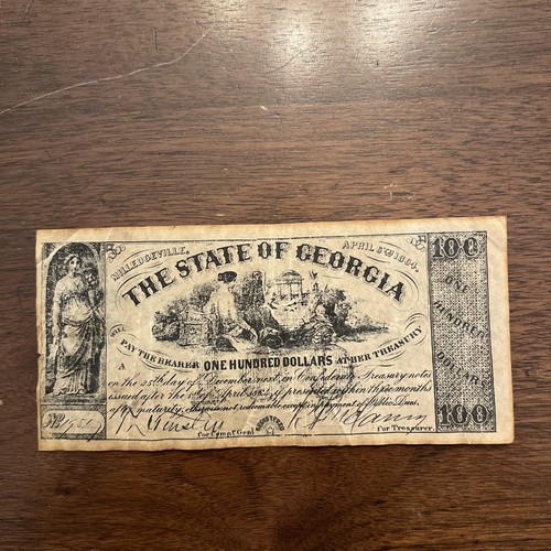 1864 100 State Of Georgia Note One Hundred Dollars Reproduction EBay 1864-100-state-of-georgia-note-one-hundred-dollars-reproduction-ebay