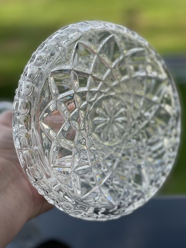 Vintage Etched Bohemian Crystal Decanter 12 Inch Glass - Picture 7 of 8