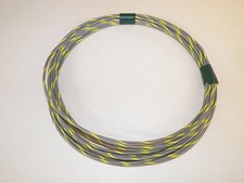 AUTOMOTIVE WIRE 18GAUGE HIGH TEMP GXL 25FEET GRAY/YELLOW MOTORCYCLE CAR TRUCK