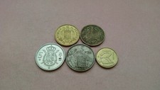 Five Spain Spanish Coins Collection Set Bulk Lot (T1645)