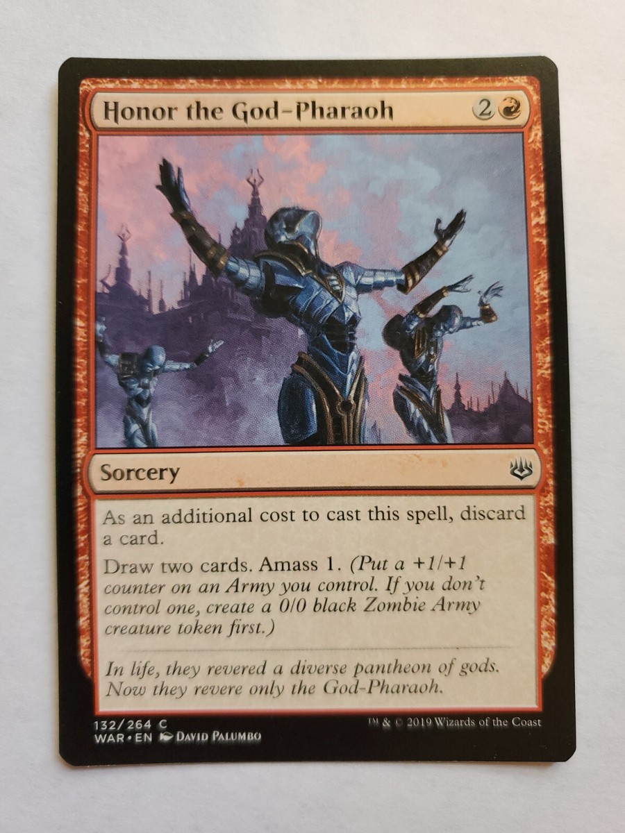 MTG Magic The Gathering Card Honor the God-Pharaoh Sorcery Red War 