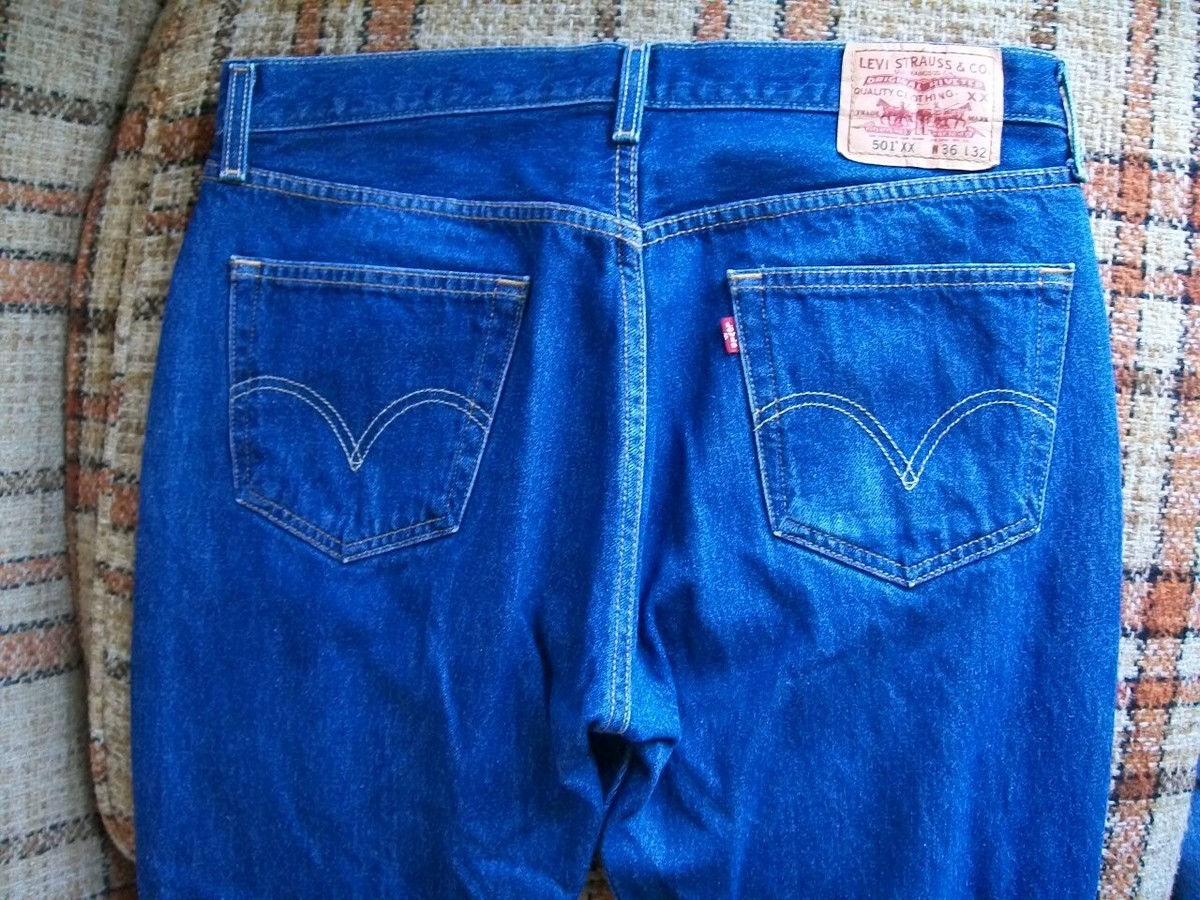 Levis Mens 36x32 (Actual 33x29.5) 501XX Button Fly Jeans 100 Levis Mens 36x32 (Actual 33x29.5) 501XX Button Fly Jeans 100