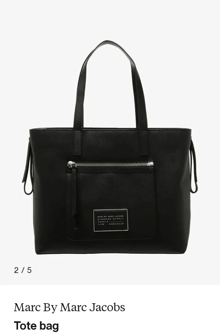 Marc by Marc Jacobs Tote Black Zip It Saffiano Zipper Tote in 