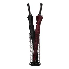 New Black Round Horizontal Design Umbrella Holder Stand for Indoor and Outdoor