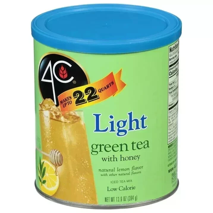(3包)4C淡绿茶抗氧化冰茶混合13.9盎司 罐 — 第 2/3 张图片