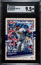 2020 Donruss #83 Fernando Tatis Jr On Fire Emoji 54/75 SGC 9.5