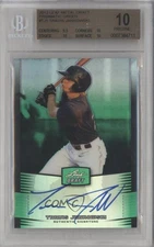 2012 Leaf Metal Draft Green 6/10 Travis Jankowski BGS 10 PRISTINE Auto 0t3