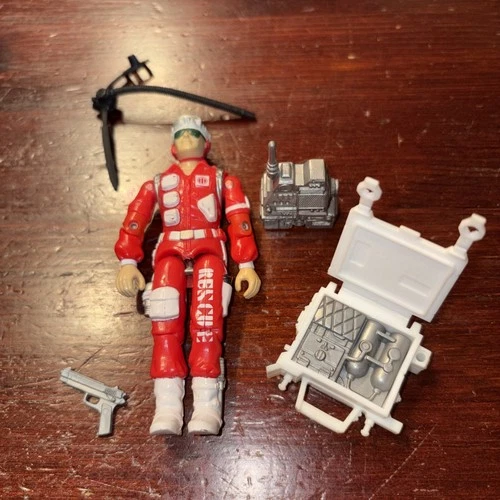 1986 HASBRO GI JOE LIFELINE v1 FIGURE 100% COMPLETE G.I. JOE (Broken waist)