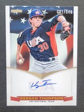 2012 Panini USA Baseball Natl Team  18u National Team Signatures Keegan Thompson