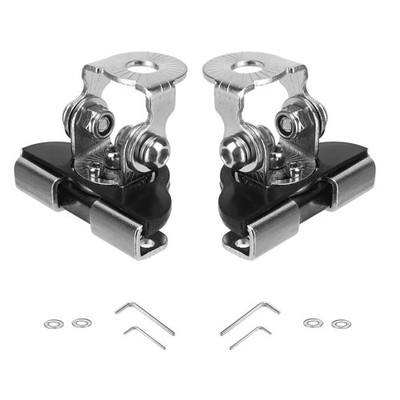 2PCS LED Light Bar Mount Bracket Pillar Hood 304 Stainless Steel Adjustable
