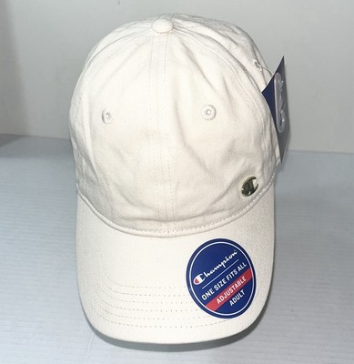 NWT Champion Baseball Cap Men s Adjustable Tan Beige Sportswear Embroidered Logo