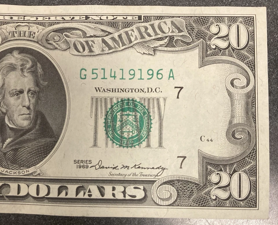 Series 1969 20 Dollar Bill Federal Reserve Note - Image 3 of 4
