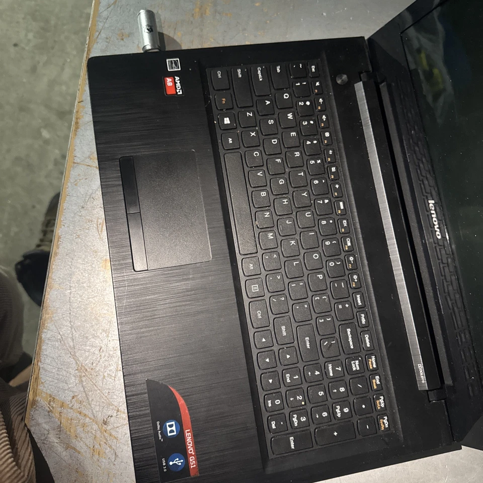 Lenovo G51 15.6" HD Laptop, AMD 4-Core A8 CPU, 12GB RAM, 1TB HDD, DVDRW, Black - Image 2 of 4