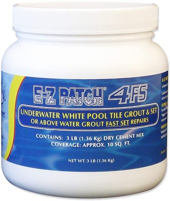 E-z Products 4 Fast Setting Underwater White Pool Tile & Grout Repair 