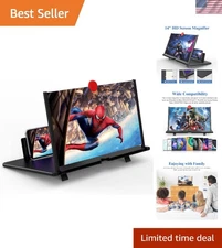 14-Inch 3D HD Screen Magnifier for Smartphones - Portable Eye Protection