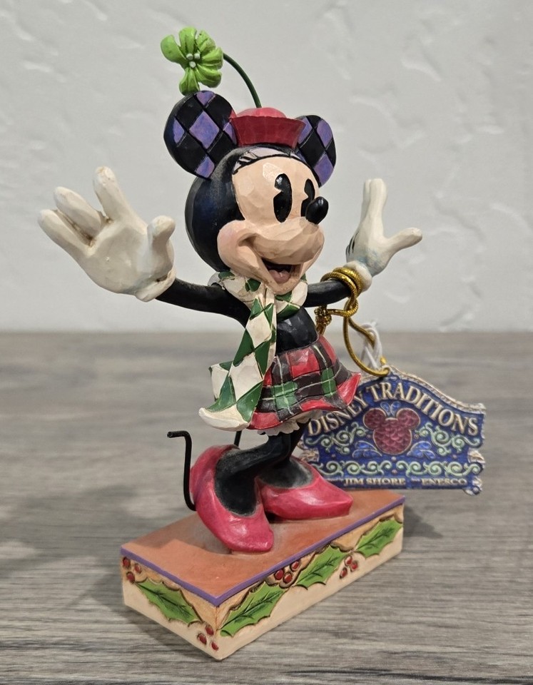 Jim Mini Mouse Disney Traditions Jim Shore Merry Minnie Mouse Christmas Figurine ...