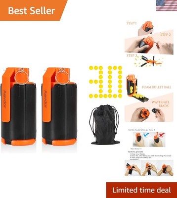 High-Impact 2-Pack Toy Grenades for CS Battles   Indoor and Outdoor Play