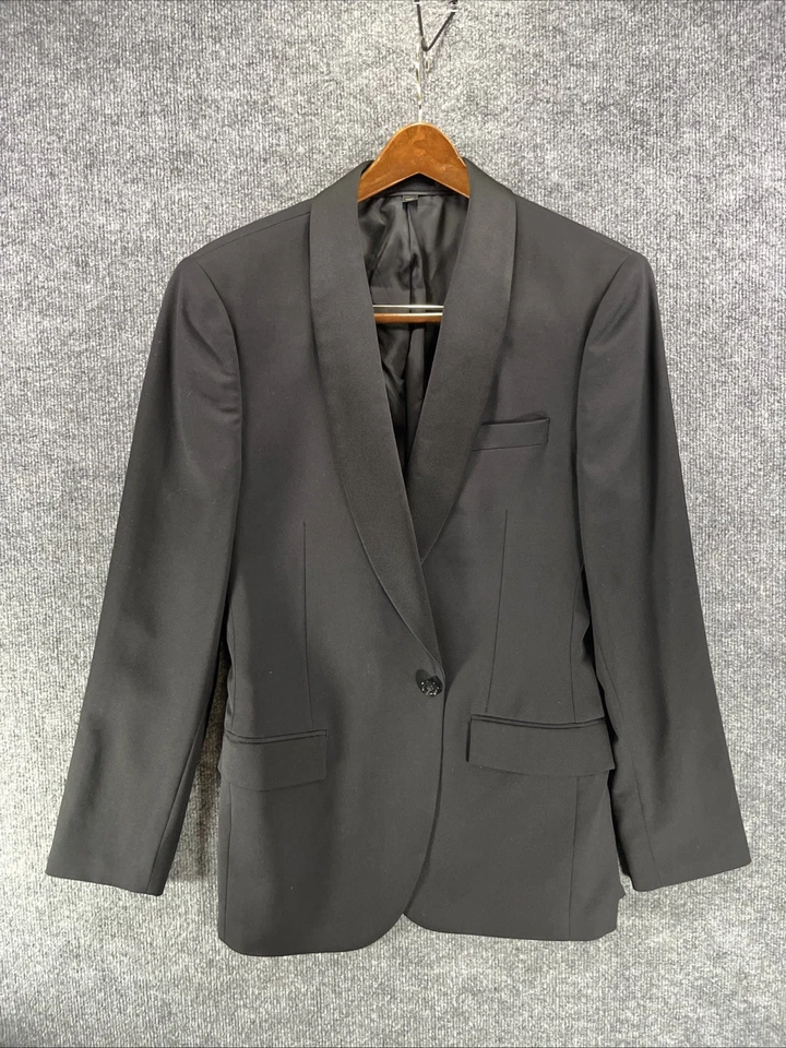 Chaqueta Esmoquin JCrew Ludlow 40R Negro Lana Chal Cuello Tollegno 1900 Ita G2U Foto 2 de 4