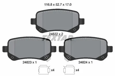 Plaquettes de frein 2482201 TEXTAR pour DODGE FIAT VW CHRYSLER - Photo 1/4