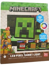 Minecraft Pixel LED Novelty Table Lamp 8x8x1 inches