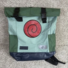 Ripple Junction Naruto Shippuden Backpack Green Roll Top Hidden Leaf Village Bag