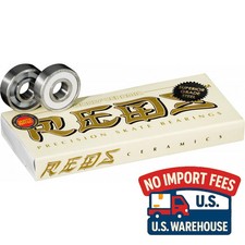 BONES CERAMIC SUPER REDS Skateboard Bearings 8-Pack 8mm Precision Competition