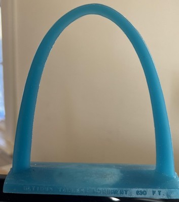Mold-A-Rama St. Louis Gateway Arch - Very Rare Molded Souvenir - DARK AQUA BLUE