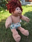 Vintage 1986 Cabbage Patch Kid (Girl) HM 16 P Tag Auburn Loop Hair — Coleco