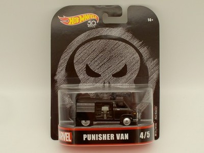 Hot Wheels 1:64 Retro Entertainment Marvel Punisher Van FLD29